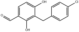 3-(4-CHLOROBENZYL)-2,4-DIHYDROXYBENZENECARBALDEHYDE Struktur