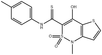 4-HYDROXY-1-METHYL-N-(4-METHYLPHENYL)-2,2-DIOXO-1,2-DIHYDRO-2LAMBDA6-THIENO[3,2-C][1,2]THIAZINE-3-CARBOTHIOAMIDE Struktur