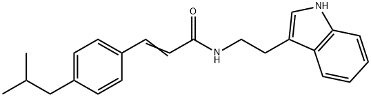 N-[2-(1H-INDOL-3-YL)ETHYL]-3-(4-ISOBUTYLPHENYL)ACRYLAMIDE Struktur