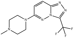 6-(4-METHYLPIPERAZINO)-3-(TRIFLUOROMETHYL)[1,2,4]TRIAZOLO[4,3-B]PYRIDAZINE Struktur