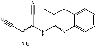 N'-[(Z)-2-AMINO-1,2-DICYANOETHENYL]-N-(2-ETHOXYPHENYL)IMINOFORMAMIDE Struktur