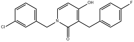 1-(3-CHLOROBENZYL)-3-(4-FLUOROBENZYL)-4-HYDROXY-2(1H)-PYRIDINONE Struktur