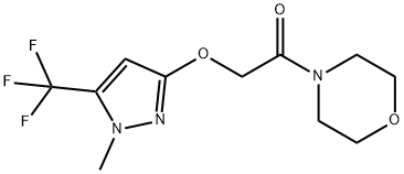 2-([1-METHYL-5-(TRIFLUOROMETHYL)-1H-PYRAZOL-3-YL]OXY)-1-MORPHOLINO-1-ETHANONE Struktur