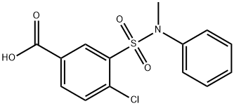 4-CHLORO-3-(METHYL-PHENYL-SULFAMOYL)-BENZOIC ACID Struktur