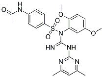 N-(4-(N-(2,5-DIMETHOXYPHENYL)-N-(N-(4,6-DIMETHYLPYRIMIDIN-2-YL)CARBAMIMIDOYL)SULFAMOYL)PHENYL)ACETAMIDE Struktur