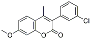 3(3'-CHLOROPHENYL)-7-METHOXY-4-METHYLCOUMARIN Struktur