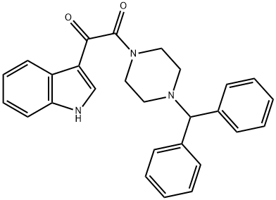 2-(4-(DIPHENYLMETHYL)PIPERAZINYL)-1-INDOL-3-YLETHANE-1,2-DIONE Struktur