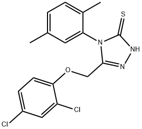 5-(2,4-DICHLORO-PHENOXYMETHYL)-4-(2,5-DIMETHYL-PHENYL)-4H-[1,2,4]TRIAZOLE-3-THIOL Struktur