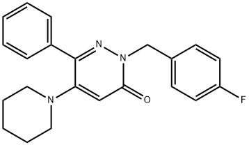 2-(4-FLUOROBENZYL)-6-PHENYL-5-PIPERIDINO-3(2H)-PYRIDAZINONE Struktur