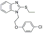 1-[2-(4-CHLOROPHENOXY)ETHYL]-2-(ETHYLTHIO)-1H-BENZIMIDAZOLE Struktur