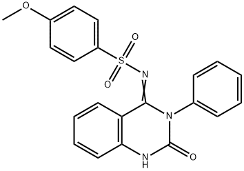 4-METHOXY-N-[2-OXO-3-PHENYL-2,3-DIHYDRO-4(1H)-QUINAZOLINYLIDEN]BENZENESULFONAMIDE Struktur