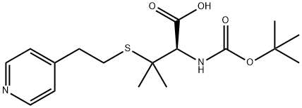 BOC-S-(2-(4-PYRIDYL)ETHYL)-DL-PENICILLAMINE Struktur