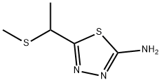 5-(1-METHYLSULFANYL-ETHYL)-[1,3,4]THIADIAZOL-2-YLAMINE Struktur