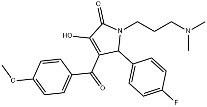 1-(3-(DIMETHYLAMINO)PROPYL)-5-(4-FLUOROPHENYL)-3-HYDROXY-4-(4-METHOXYBENZOYL)-1H-PYRROL-2(5H)-ONE Struktur