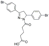 5-[3,5-BIS(4-BROMOPHENYL)-4,5-DIHYDRO-1H-PYRAZOL-1-YL]-5-OXOPENTANOIC ACID Struktur