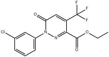 ETHYL 1-(3-CHLOROPHENYL)-6-OXO-4-(TRIFLUOROMETHYL)-1,6-DIHYDRO-3-PYRIDAZINECARBOXYLATE Struktur