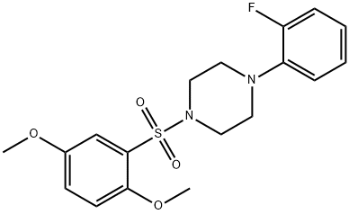 1-((2,5-DIMETHOXYPHENYL)SULFONYL)-4-(2-FLUOROPHENYL)PIPERAZINE Struktur