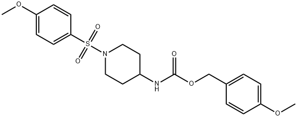 4-METHOXYBENZYL N-(1-[(4-METHOXYPHENYL)SULFONYL]-4-PIPERIDINYL)CARBAMATE Struktur