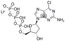 2-AMINO-6-CHLOROPURINE-2'-DEOXYRIBOSIDE-5'-TRIPHOSPHATE LITHIUM SALT Struktur