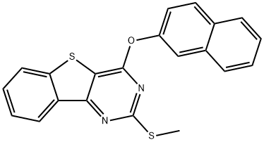 2-(METHYLSULFANYL)-4-(2-NAPHTHYLOXY)[1]BENZOTHIENO[3,2-D]PYRIMIDINE Struktur