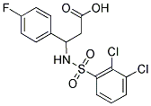 3-[[(2,3-DICHLOROPHENYL)SULFONYL]AMINO]-3-(4-FLUOROPHENYL)PROPANOIC ACID Struktur