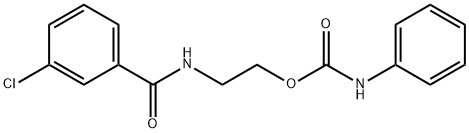 2-[(3-CHLOROBENZOYL)AMINO]ETHYL N-PHENYLCARBAMATE Struktur