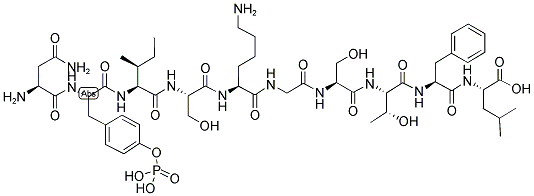 H-ASN-PTYR-ILE-SER-LYS-GLY-SER-THR-PHE-LEU-OH Struktur