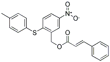 2-[(4-METHYLPHENYL)SULFANYL]-5-NITROBENZYL 3-PHENYLACRYLATE Struktur