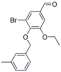 3-BROMO-5-ETHOXY-4-[(3-METHYLBENZYL)OXY]BENZALDEHYDE Struktur