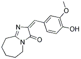 2-(4-HYDROXY-3-METHOXY-BENZYLIDENE)-2,5,6,7,8,9-HEXAHYDRO-IMIDAZO[1,2-A]AZEPIN-3-ONE Struktur