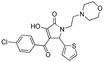 4-(4-CHLOROBENZOYL)-3-HYDROXY-1-(2-MORPHOLIN-4-YLETHYL)-5-THIEN-2-YL-1,5-DIHYDRO-2H-PYRROL-2-ONE Struktur