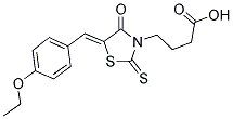 4-[5-(4-ETHOXY-BENZYLIDENE)-4-OXO-2-THIOXO-THIAZOLIDIN-3-YL]-BUTYRIC ACID Struktur