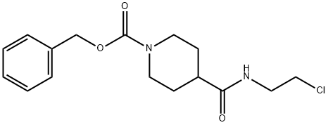 BENZYL 4-([(2-CHLOROETHYL)AMINO]CARBONYL)TETRAHYDRO-1(2H)-PYRIDINECARBOXYLATE Struktur