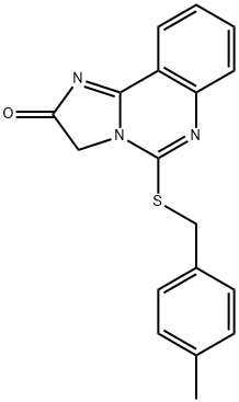 5-[(4-METHYLBENZYL)SULFANYL]IMIDAZO[1,2-C]QUINAZOLIN-2(3H)-ONE Struktur