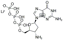 3'-AMINO-2',3'-DIDEOXYGUANOSINE-5'-TRIPHOSPHATE LITHIUM SALT Struktur