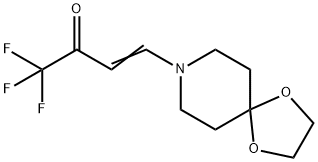 (E)-4-(1,4-DIOXA-8-AZASPIRO[4.5]DEC-8-YL)-1,1,1-TRIFLUORO-3-BUTEN-2-ONE Struktur