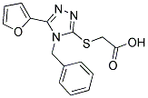 [[4-BENZYL-5-(2-FURYL)-4H-1,2,4-TRIAZOL-3-YL]THIO]ACETIC ACID Struktur