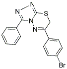 6-(4-BROMOPHENYL)-3-PHENYL-7H-[1,2,4]TRIAZOLO[3,4-B][1,3,4]THIADIAZINE Struktur