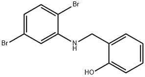 2-[(2,5-DIBROMOANILINO)METHYL]BENZENOL Struktur