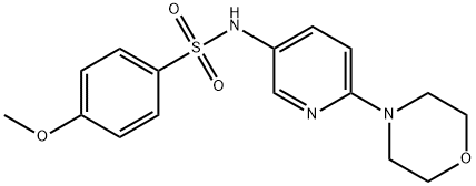 4-METHOXY-N-(6-MORPHOLINO-3-PYRIDINYL)BENZENESULFONAMIDE Struktur