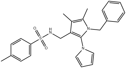 N-[(2-PYRROLO-1-BENZYL-4,5-DIMETHYL-1H-PYRROL-3-YL)METHYL]-4-METHYLBENZENESULFONAMIDE Struktur