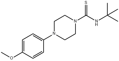 N-(TERT-BUTYL)-4-(4-METHOXYPHENYL)TETRAHYDRO-1(2H)-PYRAZINECARBOTHIOAMIDE Struktur