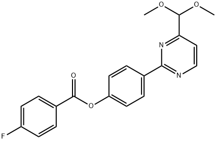 4-[4-(DIMETHOXYMETHYL)-2-PYRIMIDINYL]PHENYL 4-FLUOROBENZENECARBOXYLATE Struktur