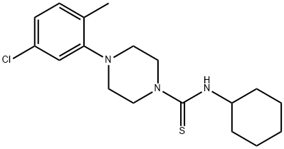 (4-(5-CHLORO-2-METHYLPHENYL)PIPERAZINYL)(CYCLOHEXYLAMINO)METHANE-1-THIONE Struktur