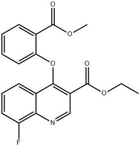 ETHYL 8-FLUORO-4-[2-(METHOXYCARBONYL)PHENOXY]-3-QUINOLINECARBOXYLATE Struktur