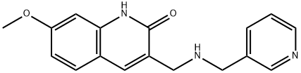 7-METHOXY-3-([(PYRIDIN-3-YLMETHYL)-AMINO]-METHYL)-1H-QUINOLIN-2-ONE Struktur