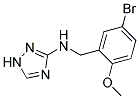 N-(5-BROMO-2-METHOXYBENZYL)-1H-1,2,4-TRIAZOL-3-AMINE Struktur