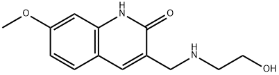 3-[(2-HYDROXYETHYLAMINO)-METHYL]-7-METHOXY-1H-QUINOLIN-2-ONE Struktur