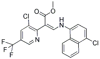 METHYL (Z)-3-[(4-CHLORO-1-NAPHTHYL)AMINO]-2-[3-CHLORO-5-(TRIFLUOROMETHYL)-2-PYRIDINYL]-2-PROPENOATE Struktur