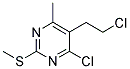 4-CHLORO-5-(2-CHLOROETHYL)-6-METHYL-2-(METHYLSULFANYL)PYRIMIDINE Struktur